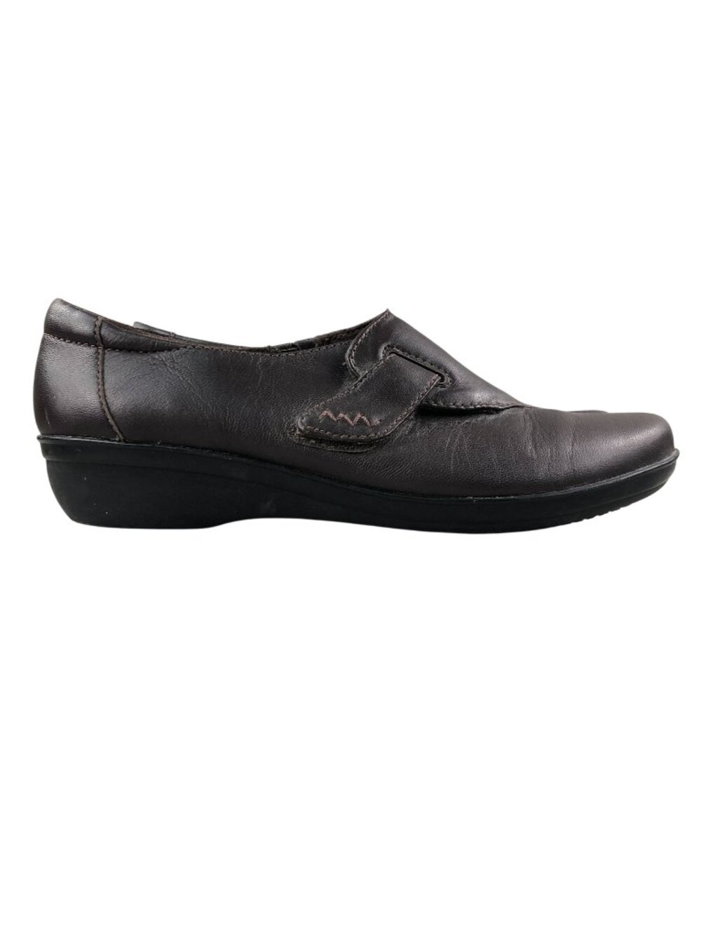 Clarks Women's Size 7.5M Collection Everlay Brown Leather Low Heel Loafers
